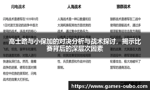 高士路与小保加的对决分析与战术探讨，揭示比赛背后的深层次因素